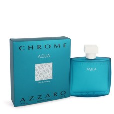 Chrome Aqua by Azzaro Eau De Toilette Spray 3.4 oz..